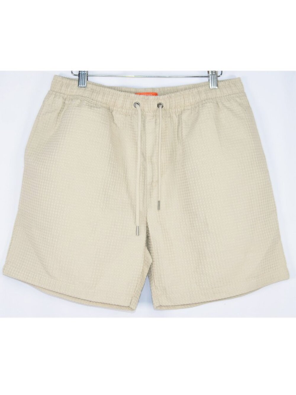 Negative Space Waffle Knit 7 Inch Shorts Beige Size L